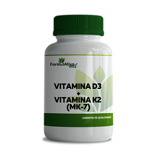 Vitamina D3 5.000ui + Vitamina K2 (Mk-7) 100mcg 30 Cápsulas