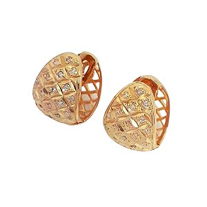 Brinco em ouro amarelo com 32 diamantes (Ref. 36144)