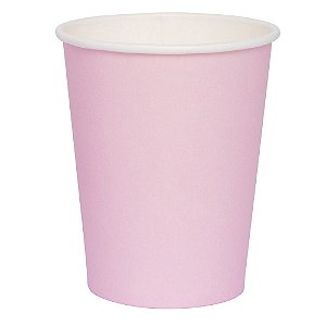 Copo de papel  270 ml (8 und) - Rosa Boneca