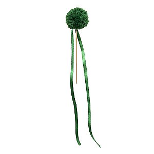 Topo de Bolo Pompom Fitilhos - Verde Folha