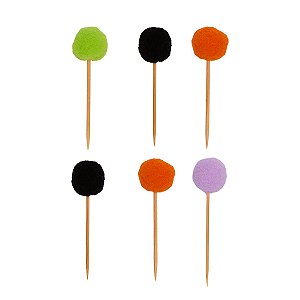 Halloween - Topper Pompom (6 und)