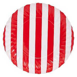 Listra Vermelho - Prato de Papel G 18cm (5 und)