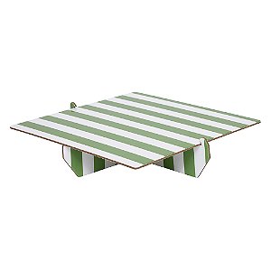Listra Verde Oliva - Bandeja Quadrada