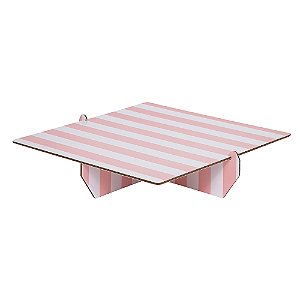 Listra Rosa - Bandeja Quadrada