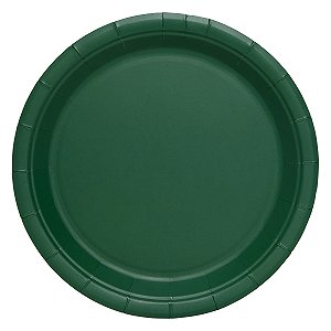 Verde Folha - Prato de Papel 18cm (10 und)