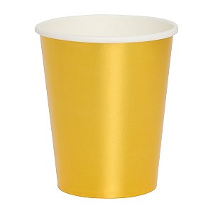 Dourado - Copo de papel  270 ml (10 un)