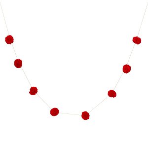 Vermelho - Guirlanda Pompom
