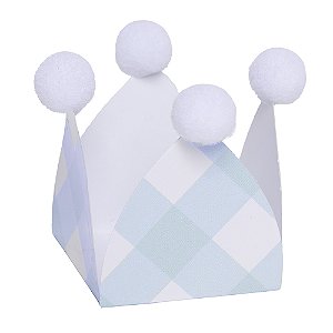 Xadrez Azul - Forminha de doce Pompom (20und)