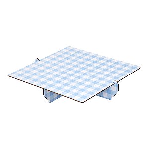 Xadrez Azul - Bandeja Quadrada