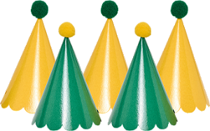 Verde e Amarelo Copa - Chapeuzinho Pompom (5 und)