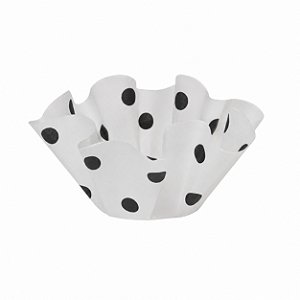 Poa Preto e Branco - Forminha de doce Vegetal (10und)