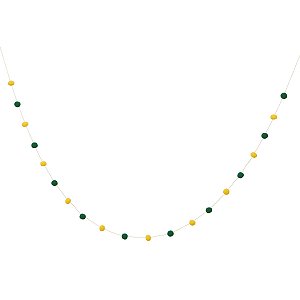 Verde e Amarelo Copa - Guirlanda Mini Pompom