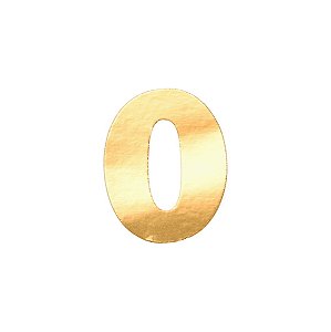 Aplique Número 0 - Dourado