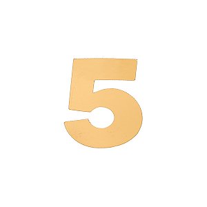 Aplique Número 5 - Dourado