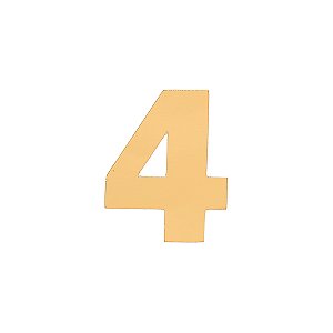Aplique Número 4 - Dourado