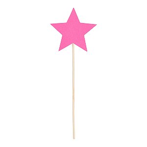 Rosa Pink - Topo De Bolo Estrela