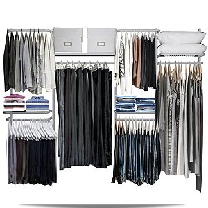 Closet Arara Aramado Trilho Parede Super Resistente Moderno 2,80