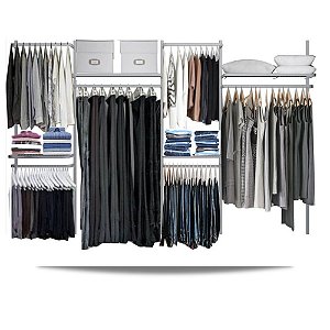 Closet Arara Aramado Trilho Parede Super Resistente Moderno 3,10