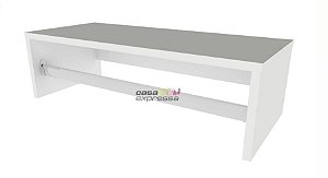 Cabideiro MDF com tubo de aluminio 59cm branco