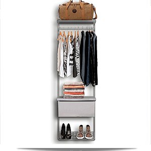 Guarda Roupa Closet Aramado Modulado Gaveta MDF 0,70m