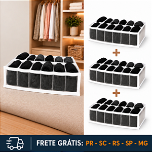 Kit 3 UND - Colmeia Cristal BR 12 Nichos - Meias, Calcinhas, Cuecas