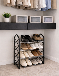 Sapateira Compacta 16 24 32 Pares ABS Preta Cromada