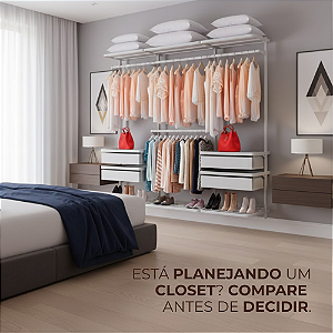 Closet Aramado - Linear CLR221 com Gaveta - 2,20m