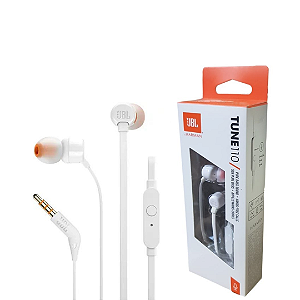 Fone de Ouvido JBL TUNE110 Branco