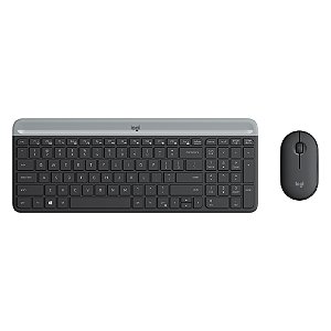 Kit Teclado e Mouse Logitech MK470 Preto Sem Fio