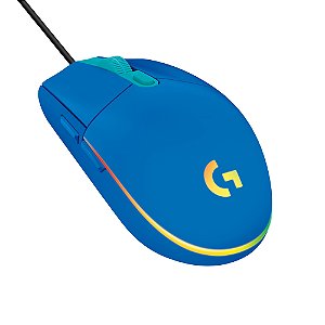 Mouse Gamer com fio Logitech G203 Azul Lightsync RGB 8000DPI