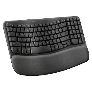 Teclado Ergonômico Logitech Wave Keys - Grafite