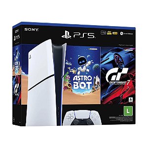 Console Playstation 5 Slim Digital + Astro Bot e Gran Turismo 7