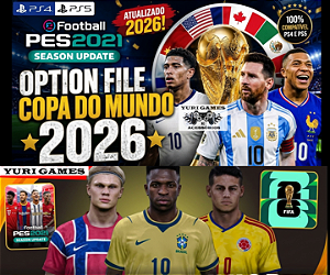 Option File PES 2021 Atualizado 2026(PS4/PS5/PC)