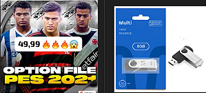 OPTION FILE PES 2020 OU 21 ATUALIZADO 2026 + Pendrive 8GB (PS4 e PS5)