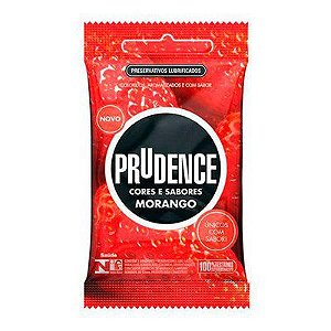 Preservativo Lubrificado Cor & Sabor Morango 3uni - Prudence