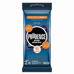 Preservativo Lubrificado Super Sensitive 6uni - Prudence