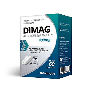 Dimag Di-Malato de Magnésio 60 cápsulas - MaxiNutri