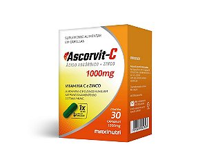 Ascorvit-C 1000mg 30 cápsulas - MaxiNutri