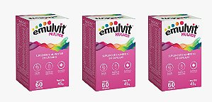 Kit 3uni Emulvit Mulher 60 cáps - Kester Pharma