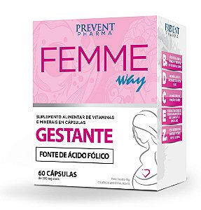 Femme Way Gestante 60 cáps - Prevent Pharma