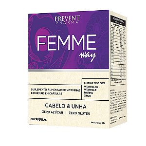 Femme Way Cabelo e Unha 60 cáps - Prevent Pharma