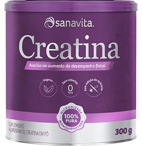 Suplemento Em Pó Sanavita Creatina 100% Pura Monohidratada 300g