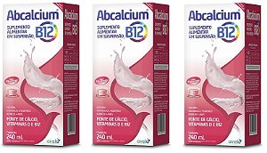 Kit 3uni Abcalcium B12 240ml Solução Oral - Airela
