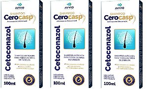 Kit 3uni Shampoo p/ Caspa Cerocasp 100ml - Avvio