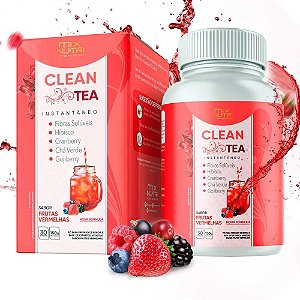 Chá Instantâneo Clean Tea Sabor Frutas Vermelhas 150g - MixNutri