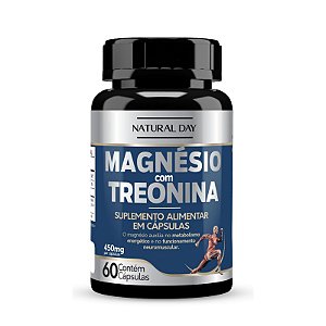 Magnésio c/ Treonina 450mg 60 Caps - Natural Day