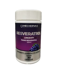 Resveratrol 100mg 30 Cáps - Mediervas
