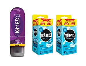 Kit K-Med 2em1 203g + 48uni Preservativo Ultra Sensível Prudence