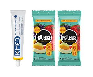 Kit K-Med 50g + 16uni Preservativo Mix Sabores Prudence
