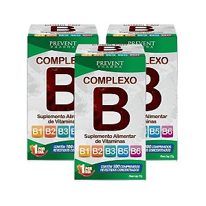 Kit 3uni Complexo B 100 Comps - Prevent Pharma